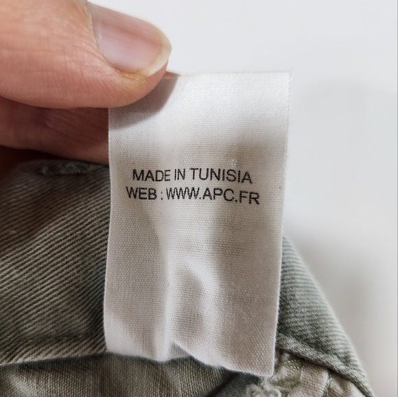 Unique A.P.C. New Cure H 100% Cotton Seafoam Green Slim Tapered Fit Chinos sz 32 - Picture 9 of 9